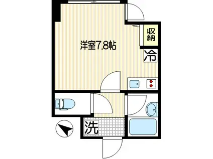 アコード成城(ワンルーム/4階)の間取り写真