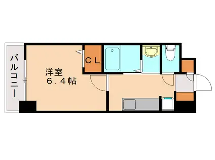 アスミール伊都(1K/2階)の間取り写真