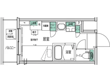 キャンパスヴィレッジ溝の口(ワンルーム/11階)の間取り写真