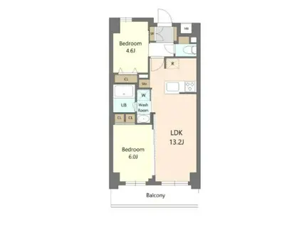 S-RESIDENCE東浦和AGUA(2LDK/2階)の間取り写真