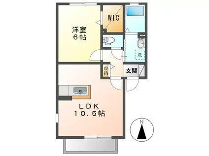 ビッグフォーレスト(1LDK/1階)の間取り写真