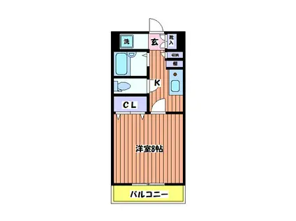 INOUEビル(1K/3階)の間取り写真