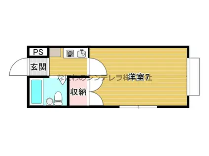 PAL山之内(1K/3階)の間取り写真