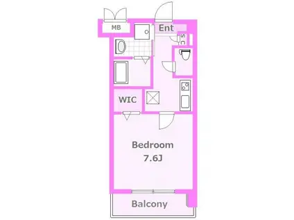 ヴェルデI(1K/2階)の間取り写真