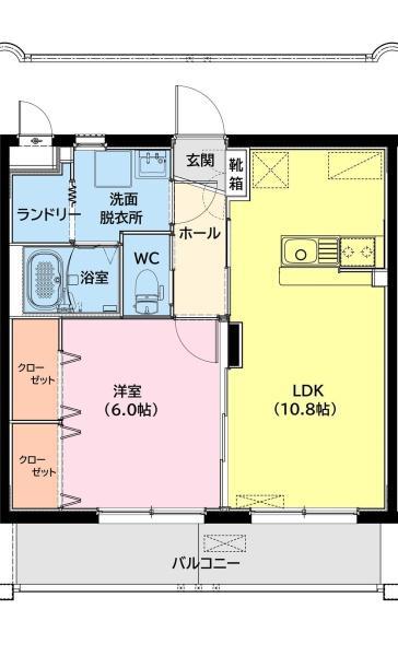ユーミー高洲(1LDK/1階)の間取り写真