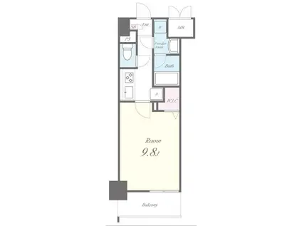 トレヴィ高岳(1K/5階)の間取り写真