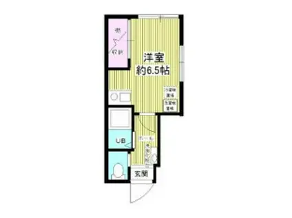 東円寺ハウス(ワンルーム/1階)の間取り写真