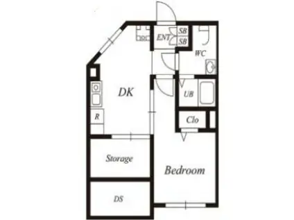 プラチナフォルム東十条II(1DK/1階)の間取り写真