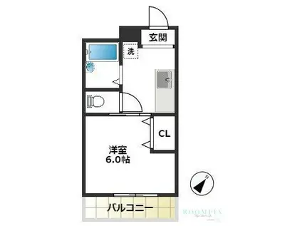 サンフラワー早稲田(1K/5階)の間取り写真