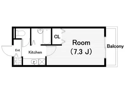 カサデルレイ(1K/1階)の間取り写真