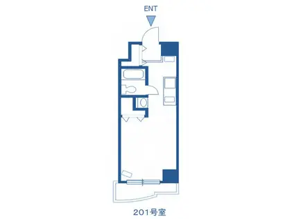 メゾンクレスト北大前(1K/2階)の間取り写真