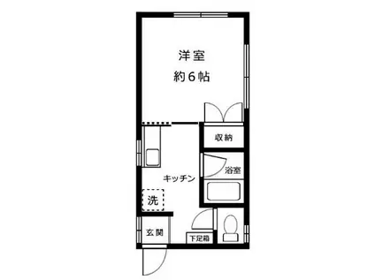 フリージア(1K/1階)の間取り写真