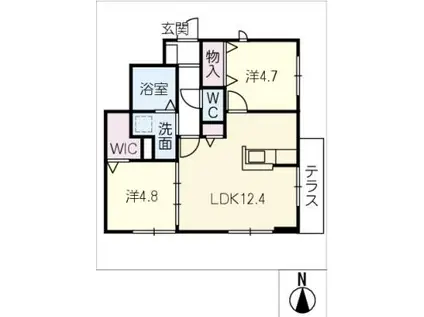 ANTIQUEIII(2LDK/1階)の間取り写真