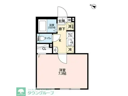 エクセラン上本郷I(1K/2階)の間取り写真