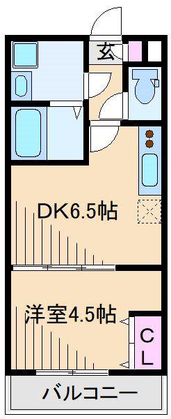 ラグランジュ新川崎(1DK/3階)の間取り写真