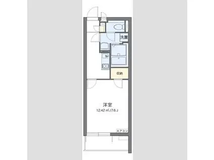 クレイノグレイスV(1K/3階)の間取り写真