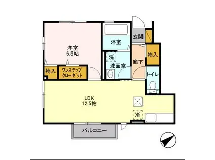 リベルテ(1LDK/1階)の間取り写真