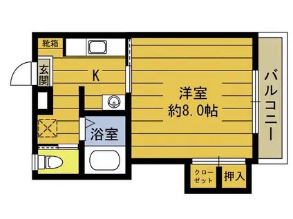 エクセレントジュン参番館(1K/2階)の間取り写真