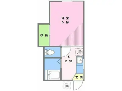 PASTEL鷺宮(1K/2階)の間取り写真