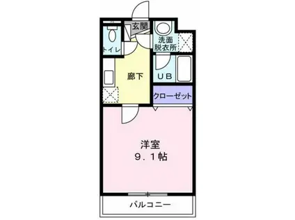 YSAマンション(1K/1階)の間取り写真
