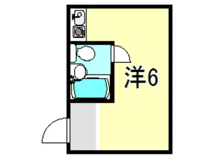 ラムール西明石(ワンルーム/8階)の間取り写真