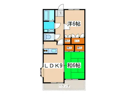 小林マンション(2LDK/1階)の間取り写真