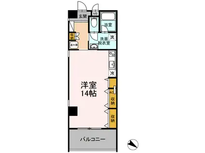 ザ・ライフ南久留米スタイル(ワンルーム/3階)の間取り写真