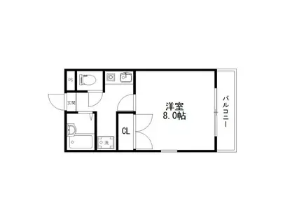 カサアレグレ(1K/3階)の間取り写真