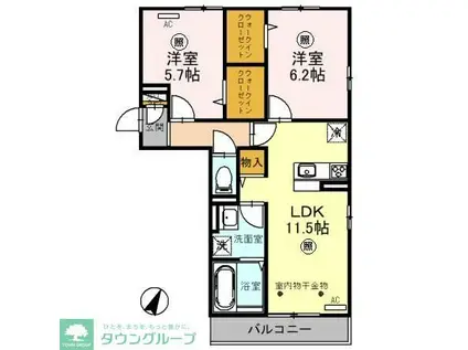 ファミリア.T(2LDK/3階)の間取り写真