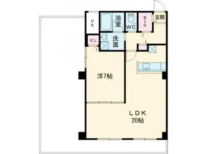 MIRA ISE(1LDK/11階)の間取り写真