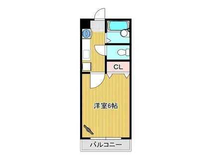 サウスウインド24(1K/1階)の間取り写真