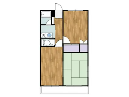 田中コーポ(2DK/2階)の間取り写真