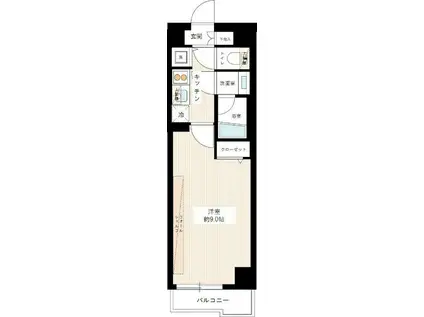 MAXIV赤羽ウエスト(1K/2階)の間取り写真