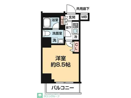 ARCOBALENO HORIKIRISHOBUEN(1K/3階)の間取り写真