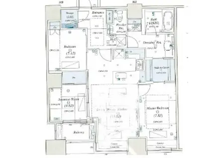 高輪・ザ・レジデンス(3LDK/15階)の間取り写真