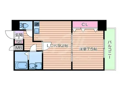 Y&RINO RESIDENCE(1LDK/10階)の間取り写真