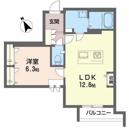 ロイヤルコートハウス(1LDK/2階)の間取り写真