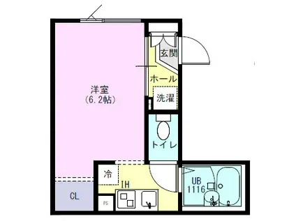 グランレジデンス武蔵新城(1K/2階)の間取り写真