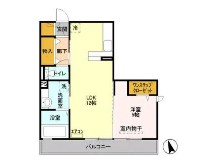 アーバンロック 福居町(1LDK/3階)の間取り写真