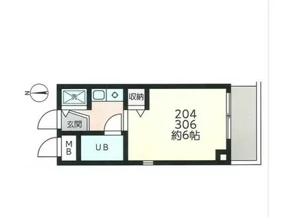 第263川辺ビル(1K/3階)の間取り写真