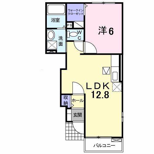 ノースSIDE四番館(1LDK/1階)の間取り写真