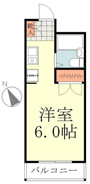 ヴィンテージデザイン国分寺(ワンルーム/2階)の間取り写真