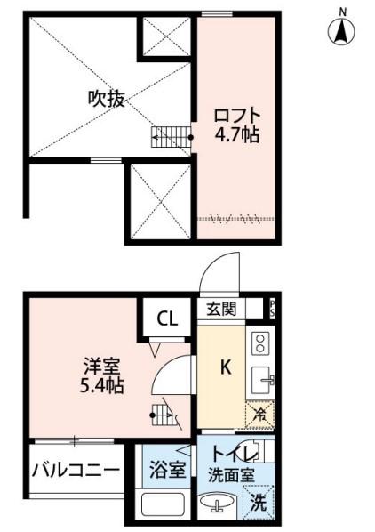 パルテノス名駅南 (1K/1階)の間取り写真