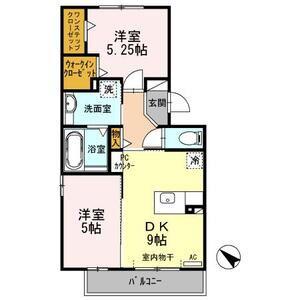 セジュール渋谷(2DK/3階)の間取り写真