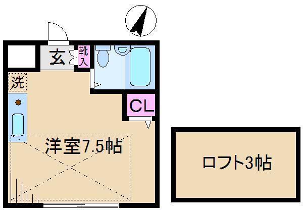 アヴァンセ西ヶ原(ワンルーム/2階)の間取り写真