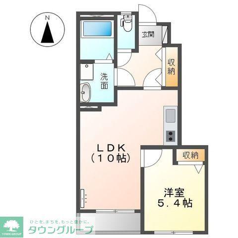 グレイシス堀越(1LDK/1階)の間取り写真