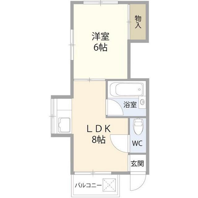 パブリックハウス 平井(1DK/2階)の間取り写真