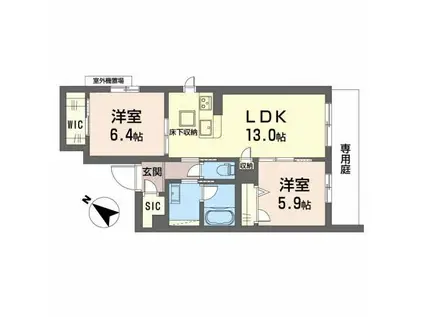 PLAISIR RAFFINE(2LDK/3階)の間取り写真