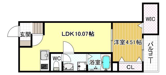 FSTYLE高見の里2号館(1LDK/2階)の間取り写真