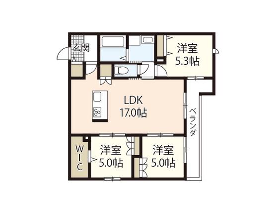 CIER神田山(3LDK/2階)の間取り写真